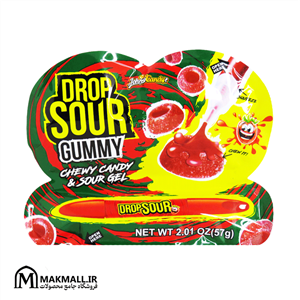 پاستیل ترش جانی کندی Drop Sour وزن 57 گرم | Johny Candy Drop Sour Gummy Chewy & Sour Gel 57g