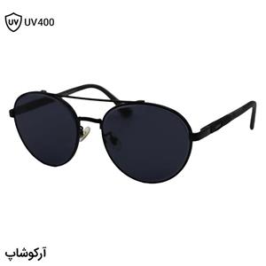 عینک آفتابی Dita با فریم شکل گرد، رنگ مشکی براق، لنز دودی تیره و دسته فنردار مدل 23201