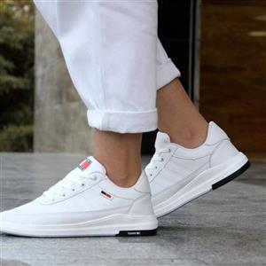 کتونی اسپرت مردانه مدل تامی جینز Tommy رنگ سفید مشکی کد 51379