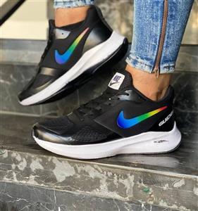 حراج بی نظیر کفش اسپرت مردانه پسرانه مدل  نایک اسپیسر بینهایت جذاب رنگ مشکی رنگین کمانی باارسال رایگان