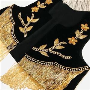 جلیقه سنتی ، جلیقه کردی ، سخمه کردی آویز دار بلند ارسال رایگان