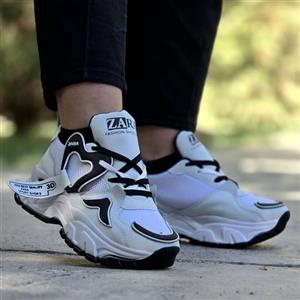 کتونی دخترانه زارا مشکی لژدار مخصوص پیاده روی و ورزش قالب استاندارد جنس رویه چرم جنس زیره پیو ارسال رایگان کفش یاسان