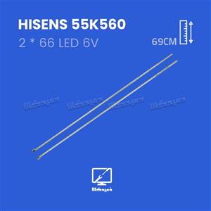 بک لایت تلویزیون هایسنس 55k560
