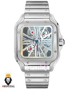 ساعت مچی کارتیر مردانه دسانتوز CARTIER DE SANTOS SKELETON 0017