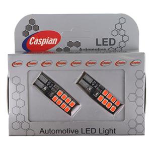 لامپ خودرو کاسپین مدل SUPER LED 16CHIP بسته دو عددی