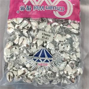 نگین مارکریز اشکی  پلاستیکی بسته 50عددی سایز 2 سانتی