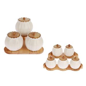 ست پاسماوری 8 پارچه لاریسا مدل غنچه  به همراه استند چوبی