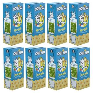 شیر نیم چرب فرادما روزانه 200 میلی لیتر بسته 8عددی