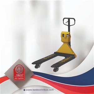 جک پالت توزین دار نیکو  ظرفیت 2500 کیلوگرم عرض پهن