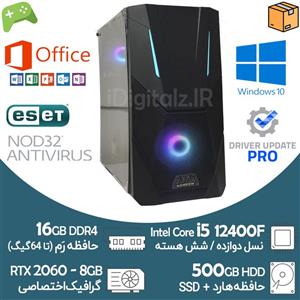 کیس آکبند گیمینگ i5 نسل 12 گرافیک RTX 2060 8G