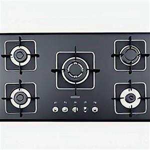 اجاق گاز رومیزی پنج شعله فندک دار و ترموکوپل دار شیشه ای استیل البرز با کیفیت 2 سال ضمانت گاز رومیزی اجاق گاز صفحه ای