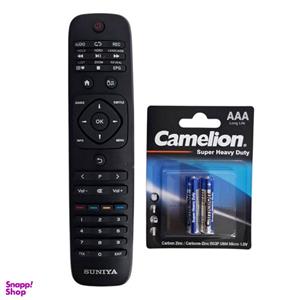 ریموت کنترل تلویزیون سونیا مدل SU2632 به همراه باتری نیم قلمی کملیون