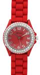 Fashion Watch Wholesale Geneva Silicone Watch Unisex Crystals Rhinestones Wrist Watch Medium Size Dial