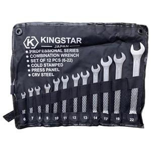 آچار یکسر تخت و یکسر رینگی کینگ استار مدل PRO JET مجموعه 12 عددی