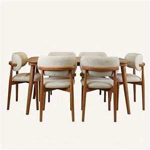 میز و صندلی ناهارخوری شش نفره مدل دنیز