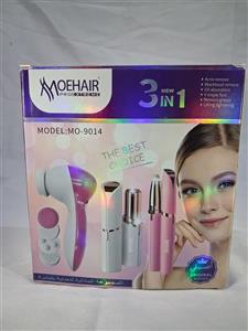 شیور 3کاره موهایر شیور صورت و ابر و ماساژور صورت سه محصول در یک بسته
