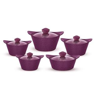 سرویس قابلمه 10 پارچه ایفل فرانسه  درب نشکن و پیرکس