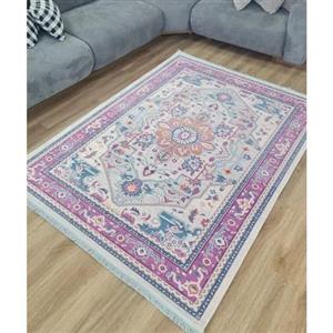 فرش کناره و راهرویی هازان ترک طرح افشان صورتی (پس کرایه)
