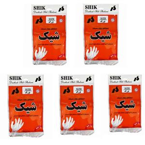 دستکش یکبار مصرف شیک مدل سایز بزرگ  پنج بسته 100 عددی