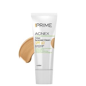 کرم ضد افتاب رنگی پرایم مدل Acnex SPF60 Prime Tinted Sunscreen Cream 