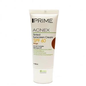 کرم ضد افتاب رنگی پرایم مدل Acnex SPF60 Prime Tinted Sunscreen Cream 