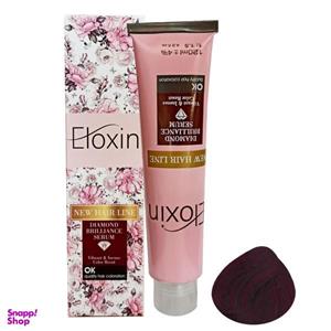 رنگ موی فاقد آمونیاک Eloxin اصل ایتالیا حجم 100 میلی لیتر شماره 6.76 رنگ بلوند شکلاتی تیره
