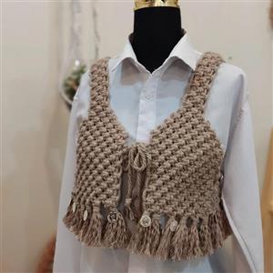 جلیقه زنانه مکرومه 