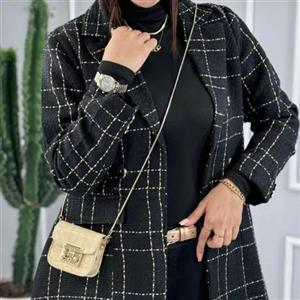 کت زنانه پارچه شنل  مزون دوزی شده وسفارشی 