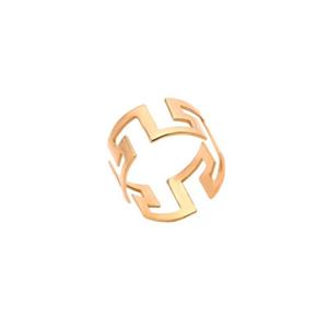 انگشتر طلا 18 عیار زنانه با طرح ورساچه الی گالری مدل باریک سایز 56 