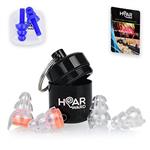 High Fidelity Reusable Earplugs by HearWard: Noise Reduction Ear Plugs for Sleeping, Concerts, Racing, Study & Travel – Smaller Earplugs & Water Blocking Swimming Ear Plugs Included