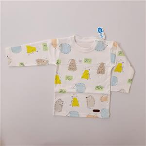 بلوز آستین بلند طرح جوجه تیغی پسرانه دخترانه لباس خانگی تیک تاک برگ سبز(آشور)