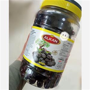 زیتون سیاه چروک و چرب Alkan ترکیه 1400 گرمی خوش طعم و خوشمزه ارسال از مرز ترکیه
