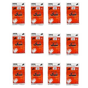 دستکش یکبار مصرف شیک مدل سایز بزرگ دوازده بسته 100 عددی