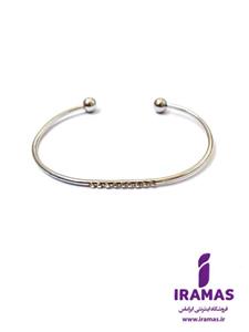 بنگل قفلی نگین‌دار نقره‌ای