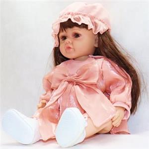 عروسک تمام سیلیکونی دختر مو بلند قد 50 سانتی متر کد 7112