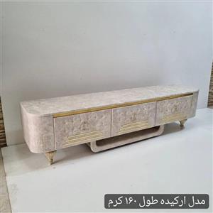 میز تلویزیون شبستان مدل ارکیده رنگ مرمر