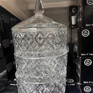 شکلات خوری سه طبقه وارداتی کریستال 