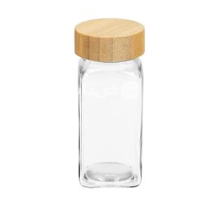 شیشه ادویه مکارتی با درب بامبو