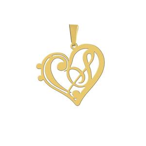 آویز تزئینی خودرو هایکا مدل قلب و نت موسیقی کد am.h 236