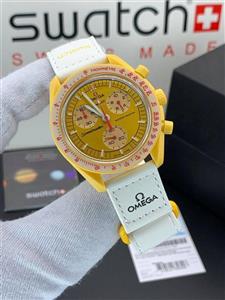 ساعت امگا سواچ مدل زرد Omega Swatch Speedmaster MoonsWatch
