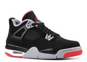 Jordan Air 4 Retro (GS) (Black/Fire Red-Cement Grey,7Y)