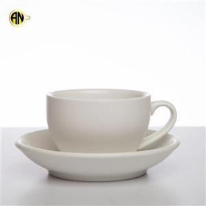 فنجان قهوه لاته سفیدمات نیو بن چاینا(شش عدد فنجان ونعلبکی)