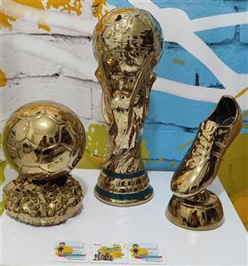 تندیس توپ طلا اصلی کفش کاپ جام جهانی پک 3عددی