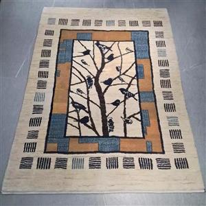 گلیم گبه دستبافت سه متری مدل مدرن کد 4040621