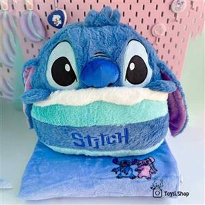 عروسک استیج پتو بالشی آبی و سفید