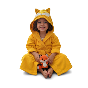 حوله تن پوش بچگانه عروسکی طرح fox زردلیمویی