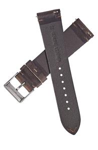 Hand Made Genuine Vintage Leather Watch Strap with Quick Release Steel Spring Bars - Black, Brown and Tan in Sizes 18mm, 20mm, 22mm, 24mm (fits Wrist Size 6 1/4 inch to 8 inch) 