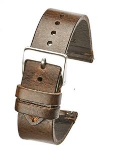 Hand Made Genuine Vintage Leather Watch Strap with Quick Release Steel Spring Bars - Black, Brown and Tan in Sizes 18mm, 20mm, 22mm, 24mm (fits Wrist Size 6 1/4 inch to 8 inch) 