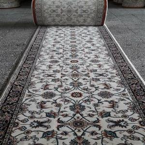 کناره فرش ماشینی کاشان500 شانه پادری فرش افشان ماشینی در ابعاد سفارشی فرش کناره  کرم فرش راهرویی  روشن 