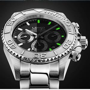 Mens Classic Luxury 316L Stainless Steel Sapphire Glass Automatic Watch 200m Waterproof Mechanical 